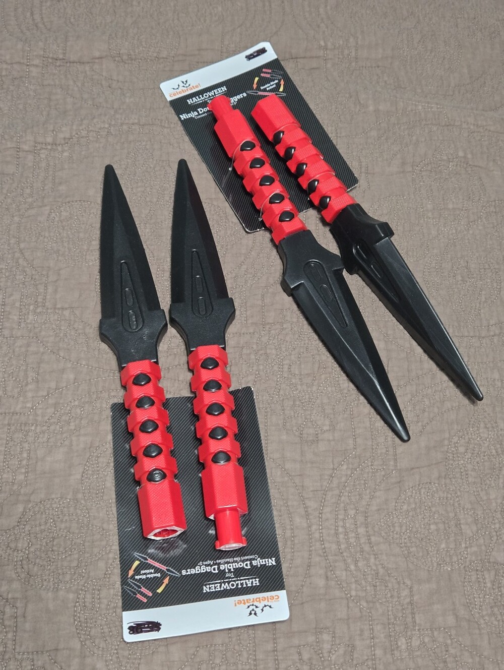 Set of 2 NEW Minecraft Sword Ninja Warrior Plastic Toy Sword Double End